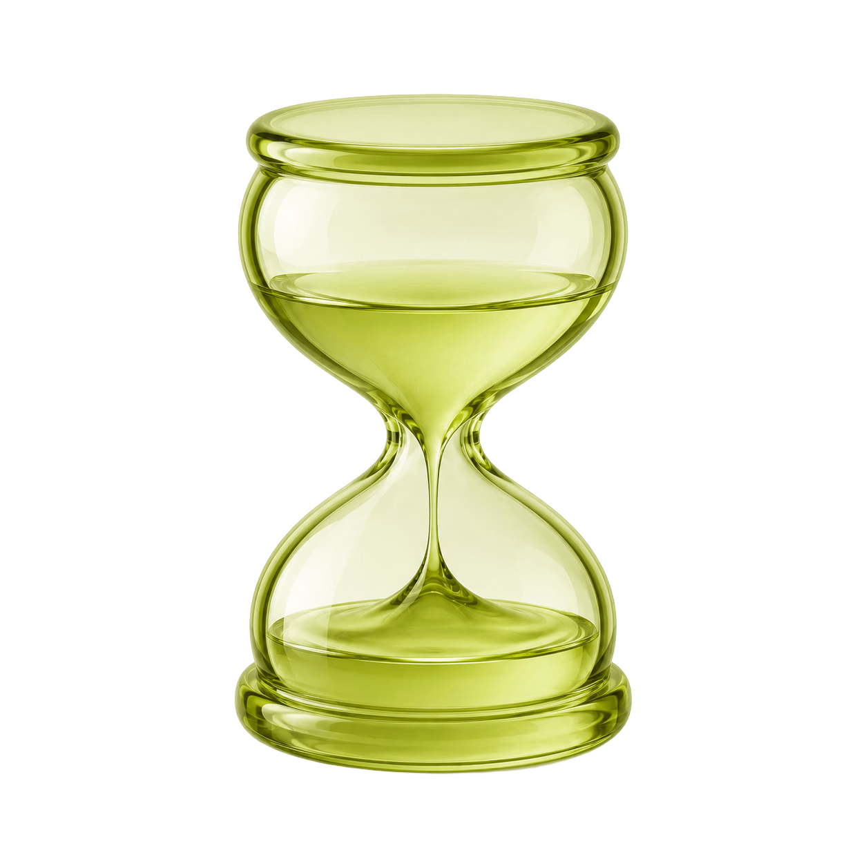 Glass hourglass